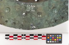 Etiketten zu Bronzebreitrandschale (NHMW-PRAE-025899)
